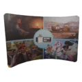 4 images on a curved tension zipper display