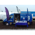 Branded feather flag for outdoor events and promotions.