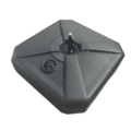 Water weight base for securing feather flags outdoors.