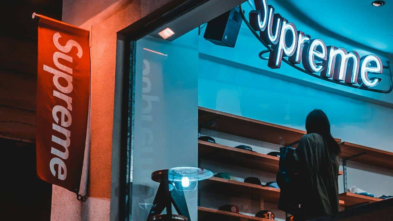 A Supreme retail shop as seen from the outside