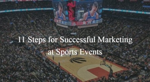 Marketing banners and displays for successful sports event branding.