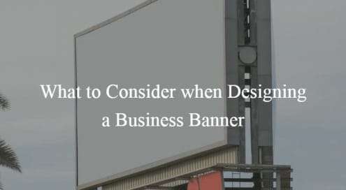 Business banner design considerations for effective branding.
