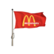 Traditional custom printed flag for business branding.