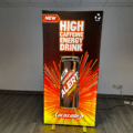 Large format lightbox display with LED backlit graphic.