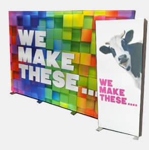 2m x 3m illuminated lightbox display for exhibitions.