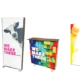 Lightbox banner display showing offline marketing for online business.