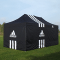 Branded gazebo showing custom print quality and colours.