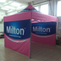 Custom printed gazebo with full colour branded panels.