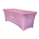 Branded stretch fabric table cover icon for events.