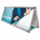 Monsoon A-frame outdoor display stand with printed graphic.
