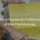 Measuring print marketing performance for business campaigns.
