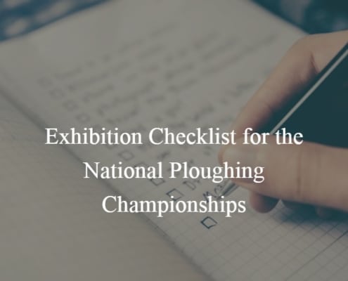 Exhibition checklist banner for the National Ploughing Championships.