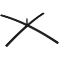 Cross base stand for teardrop flag outdoor display.