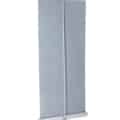 Economy pull up banner stand at a branded exhibition stand.