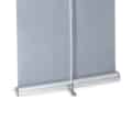 Economy roller banner photographed at a professional event.