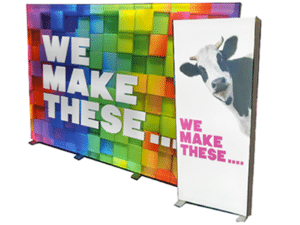 LED backlit lightbox display for exhibitions and retail.