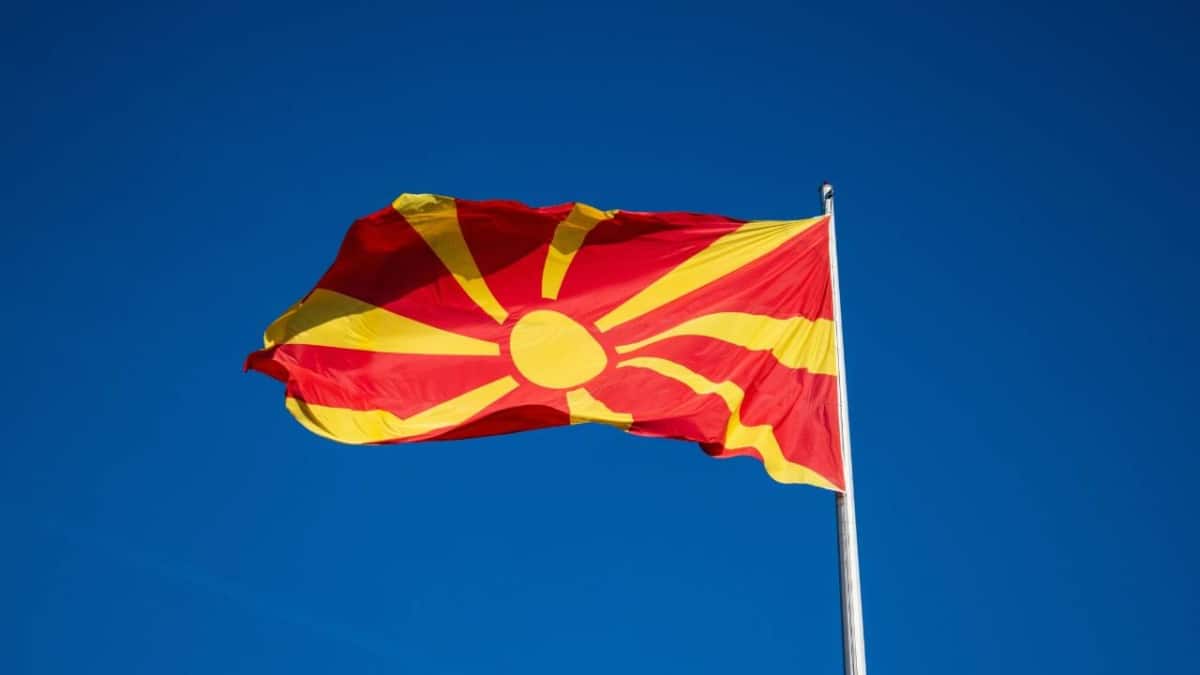 North Macedonian flag