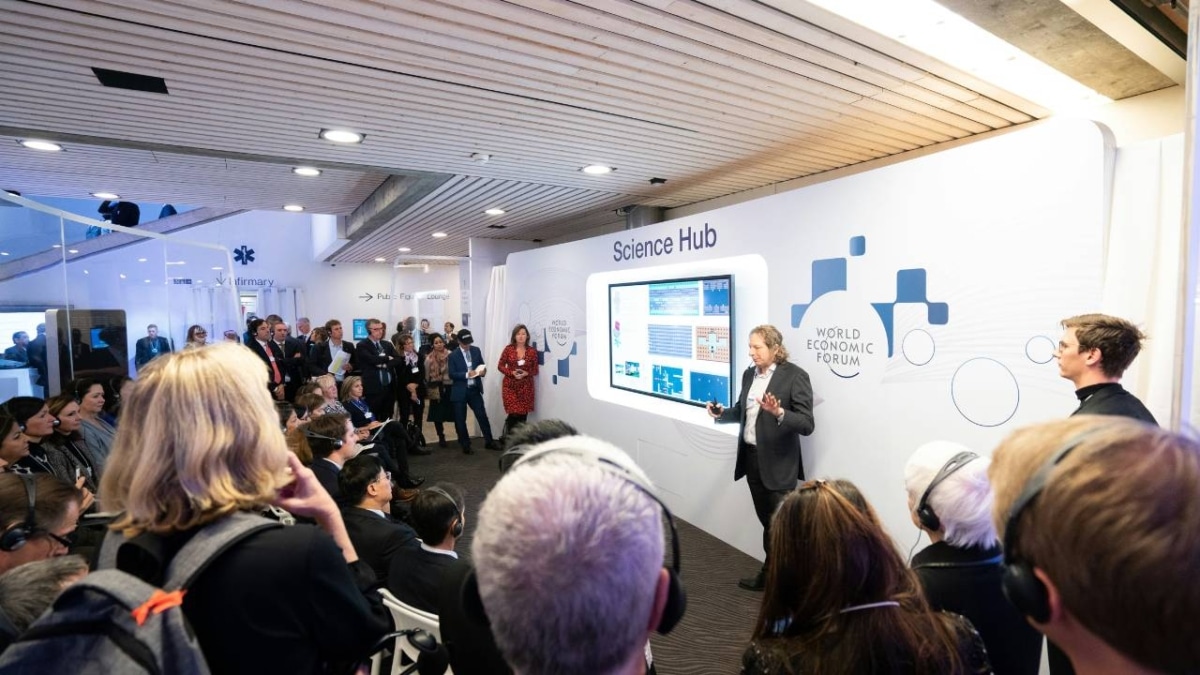 People attending presentation at a business conference