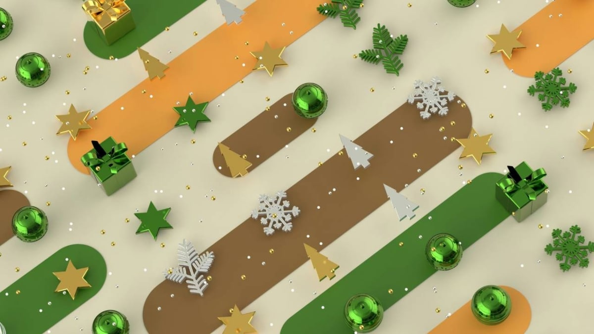 An abstract image depicting a design with the Christmas theme