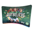 curved backdrop display